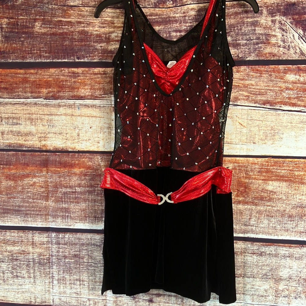 A Wish Come True Sexy 
Black & red sparkly Costume / nightie Leotard